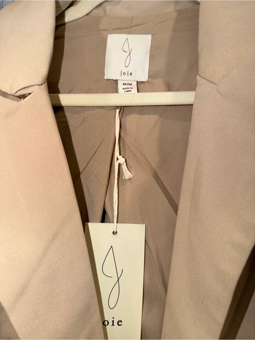 Joie Beige Double-Breasted Longline Blazer Vest Size M NWT - Picture 4 of 5